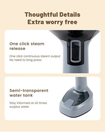 Machine à repasser à la main à la main 1500W Machine à repasser à main à plier pour vêtements Machine à repasser verticale portable à chaleur rapide pour vêtements