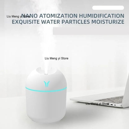 Mini humidificateur d'air USB 250ML, diffuseur d'huile essentielle et d'arôme pour maison et voiture, brumisateur ultrasonique silencieux avec lampe de couleur LED