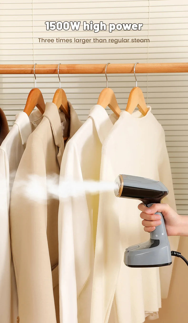 Machine à repasser à la main à la main 1500W Machine à repasser à main à plier pour vêtements Machine à repasser verticale portable à chaleur rapide pour vêtements