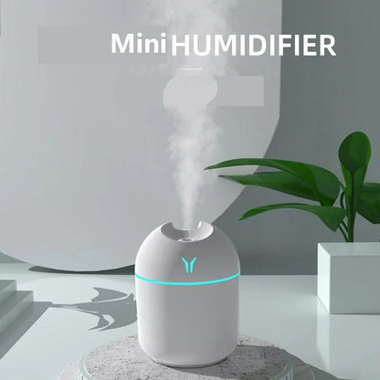 Mini humidificateur d'air USB 250ML, diffuseur d'huile essentielle et d'arôme pour maison et voiture, brumisateur ultrasonique silencieux avec lampe de couleur LED