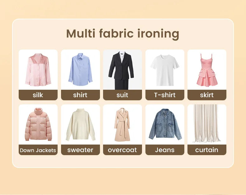 Machine à repasser à la main à la main 1500W Machine à repasser à main à plier pour vêtements Machine à repasser verticale portable à chaleur rapide pour vêtements