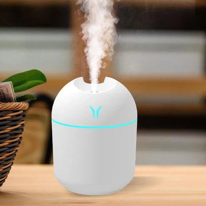 Mini humidificateur d'air USB 250ML, diffuseur d'huile essentielle et d'arôme pour maison et voiture, brumisateur ultrasonique silencieux avec lampe de couleur LED