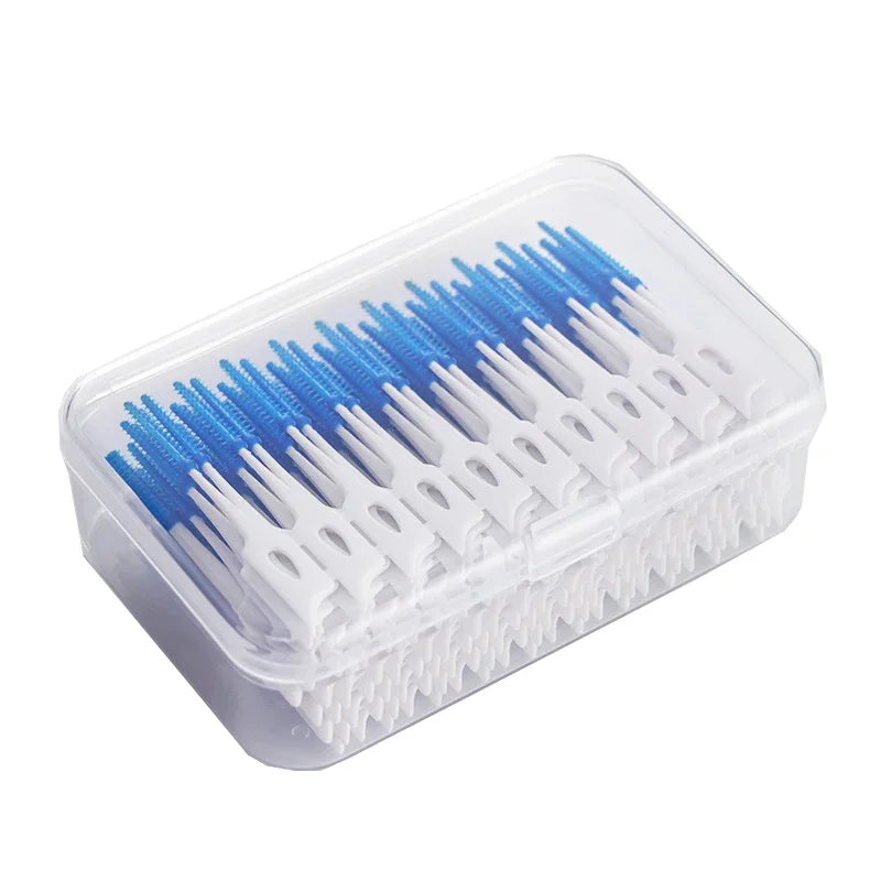 Brosses interdentaires en Silicone, cure-dents dentaires entre les dents, cure-dents en Silicone avec fil, outil de nettoyage buccal, 150/200 pièces